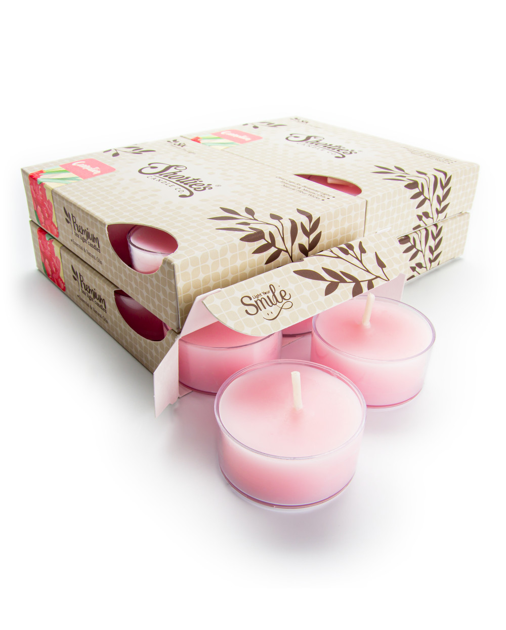 Carnation Tealight Candles 24Pack Shortie's Candle Company
