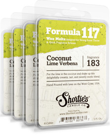 Coconut Lime Verbena Wax Melts 4 Pack - Formula 117