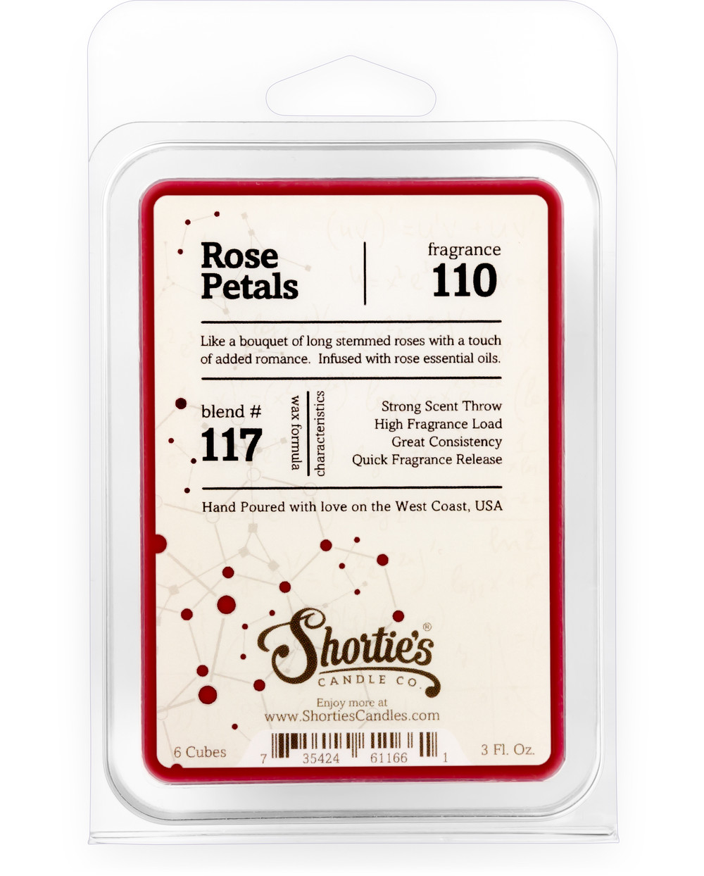 Floral Wax Melts Variety Pack - Rose Petals, Jasmine, Gardenia