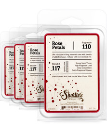 Rose Petals Wax Melts 4 Pack - Formula 117