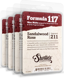 Sandalwood Rose Wax Melts 4 Pack - Formula 117