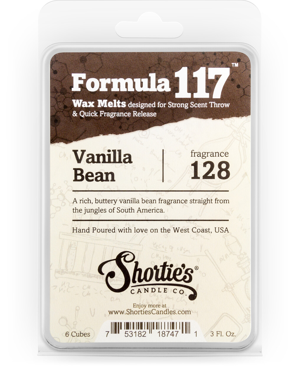 Vanilla Bean Wax Melts - Formula 117 - Shortie's Candle Company