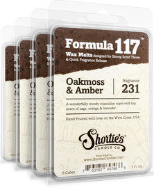 Oakmoss & Amber Wax Melts 4 Pack - Formula 117