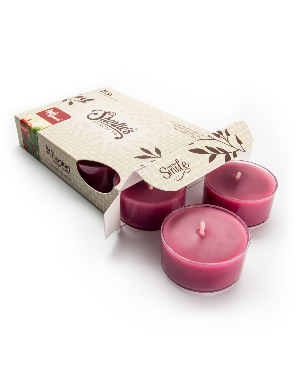 Shortie's Candle Company Teelichter Set - Pink, Lila, Gelb, 6 Stück, Stark Duftend, Brenndauer Ca. 5h