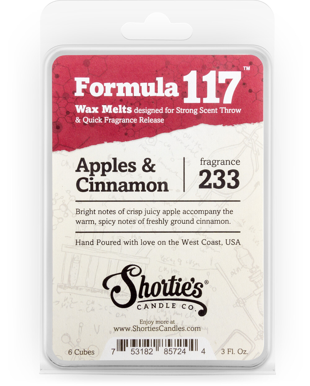 Apples & Cinnamon Wax Melts - Formula 117 - Shortie's Candle Company