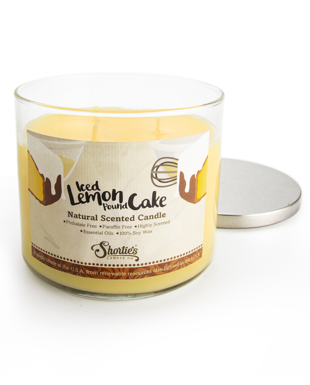 Natural Butter Pecan Pie 3 Wick Candle - Shortie's Candle Company